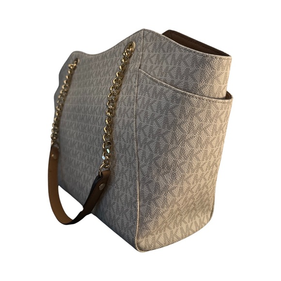 MICHAEL KORS Jet Set Travel Tote in Signature‎ White - Picture 2 of 6